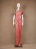 Peach Floral Designed Organza Designer Saree - Diadem