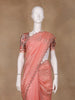Peach Floral Designed Organza Designer Saree - Diadem