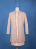 Peach Floral Embroidered Jacquard Sherwani Suit - Diadem