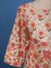 Peach Floral Printed Cotton Salwar Suit Set with Dupatta - Diadem