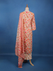 Peach Floral Printed Cotton Salwar Suit Set with Dupatta - Diadem