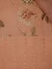 Peach Floral Printed Pura Tussar Silk Saree - Diadem