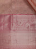 Peach Floral Woven Pure Kanchipuram Silk Saree - Diadem