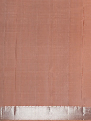 Peach Floral Woven Pure Kanchipuram Silk Saree - Diadem