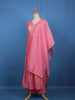 Peach Pink Floral Sequin Embroidery Silk Cotton Salwar Suit - Diadem
