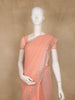 Peach Sequins Design Satin Saree - Diadem