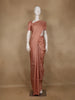 Peach Striped Design Soft Silk Saree - Diadem