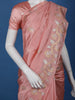 Peach floral Design Semi Tissue Saree - Diadem