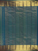 Peacock Blue Floral Woven Pure Kanchipuram Silk Saree - Diadem