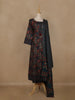 Peacock Green Floral Printed Cotton Salwar Suit With Dupatta - Diadem
