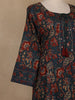 Peacock Green Floral Printed Cotton Salwar Suit With Dupatta - Diadem