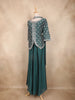 Peacock Green Sequins Design Georgette Palazzo Suit with Choker Dupatta