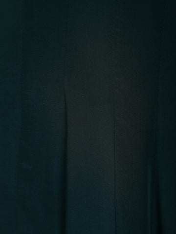 Peacock Green Floral Designed Semi Silk Anarkali Salwar Suit - Diadem