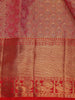 Pink Brocade Woven Pure Kanchipuram Tissue Silk Saree - Diadem