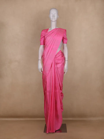 Pink Butta Design Pure Kanchipuram Silk Saree - Diadem