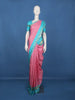 Pink Checked Design Woven Pure Kanchipuram Silk Saree With Contrast Border - Diadem