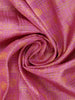 Pink Checked Woven Pure Kanchipuram Silk Saree With Zari Border - Diadem