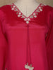 Pink Embroidered Design Crepe Sharara Salwar Suit