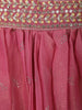Pink Floral Embroidered Design Organza Lehenga