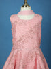 Pink Floral Embroidered Satin Kids Patiala Salwar Suit - Diadem
