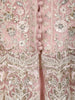 Pink Floral Embroidery Net Lehenga - Diadem