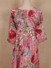Pink Floral Print Design Cotton Kurti
