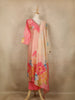 Pink Floral Printed Cotton Salwar Suit - Diadem