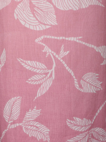 Pink Floral Printed Cotton Salwar Suit - Diadem