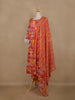 Pink Floral Printed Cotton Salwar Suit With Dupatta - Diadem