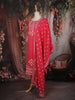 Pink Floral Printed Cotton Salwar Suit with Dupatta