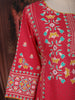 Pink Floral Printed Cotton Salwar Suit with Dupatta