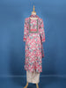 Pink Floral Printed Cotton Straight-Cut Salwar Suit