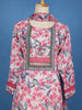 Pink Floral Printed Cotton Straight-Cut Salwar Suit
