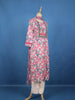 Pink Floral Printed Cotton Straight-Cut Salwar Suit