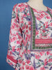 Pink Floral Printed Cotton Straight-Cut Salwar Suit