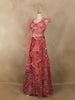 Pink Floral Printed Design Crepe Bridesmaids Lehenga