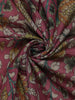 Pink Floral Printed Design Semi Tussar Saree with Blue Border