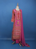 Pink Floral Printed Synthetic Palazzo Salwar Suit - Diadem