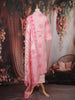 Pink Geometric Printed Cotton Salwar Suit with Dupatta