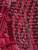 Pink Leaf Printed Design Chiffon Saree with Stone Work