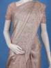 Onion Pink Leaf Woven Design Banarasi Silk Saree - Diadem