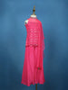 Pink Mirror Work Georgette Kids Palazzo Suit with Dupatta - Diadem