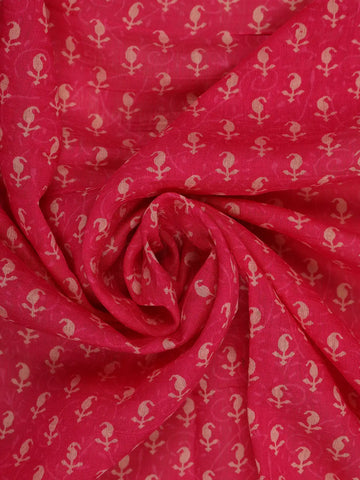 Pink Paisley Design Cotton Saree With Zari Border - Diadem