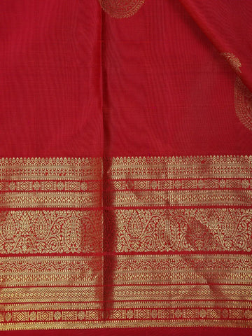 Pink Paisley Woven Pure Kanchipuram Silk Saree With Zari Border - Diadem