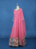 Pink Panel Designed Anarkali Georgette Gown - Diadem