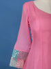 Pink Panel Designed Anarkali Georgette Gown - Diadem