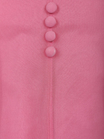 Pink Panel Designed Anarkali Georgette Gown - Diadem