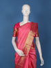 Pink Solid Woven Design Pure Kanchipuram Silk Saree