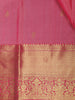 Pink Solid Woven Design Pure Kanchipuram Silk Saree