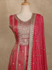 Pink Zari And Sequins Embroidered Silk Salwar Suit